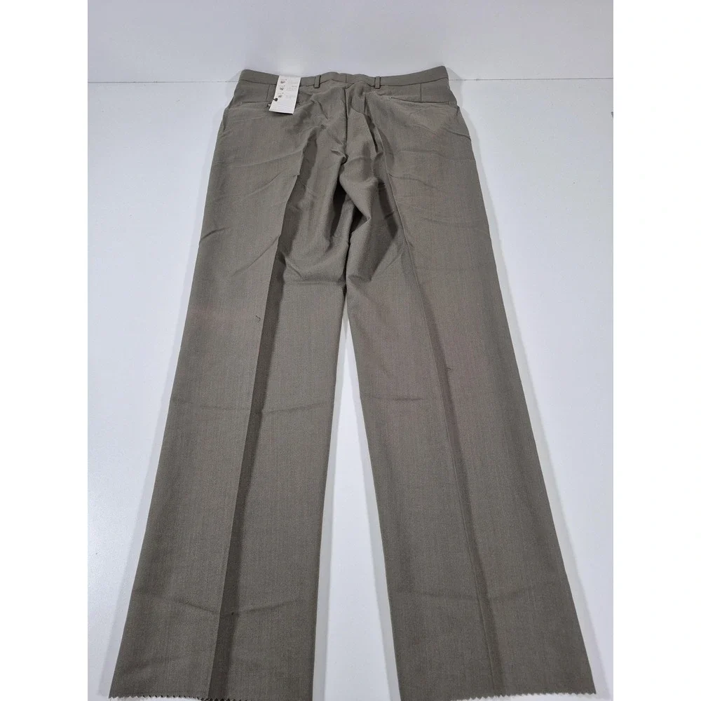 Sansabelt Dress Pants Mens 38x36 Brown Pleated Straight Comfort Waist NWT